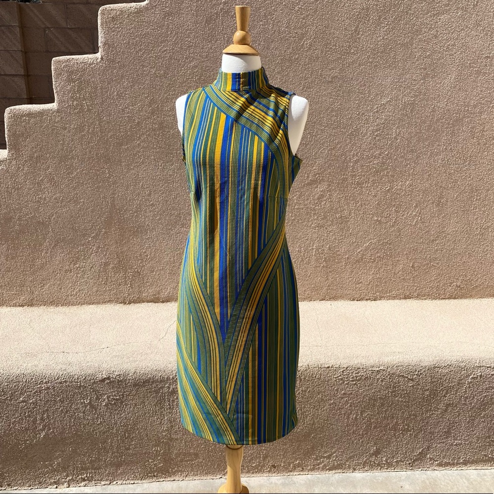 NWT Ashley Stewart COLORBLOCK STRIPE BODYCON DRESS